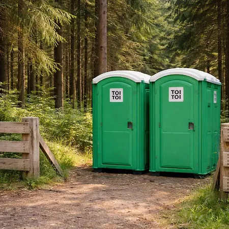 Grünzeit Caravanübernachtungen Und Einfache Hütten Im Wald Campingplatz